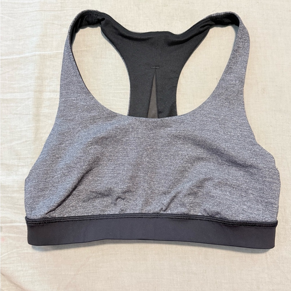 Lululemon Athletica Gray and Black Sports Bra